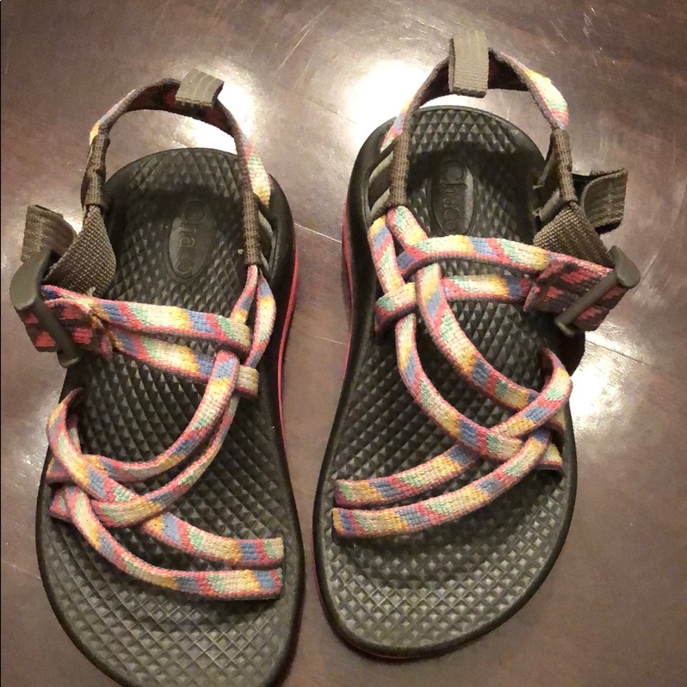 Chacos with super cute rainbow straps